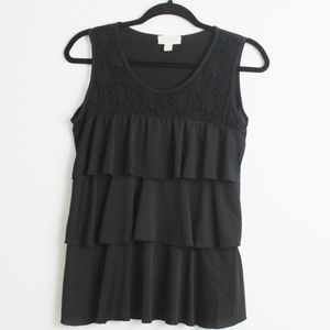 Jon & Anna New York Black Sleeveless Top Sz L EUC